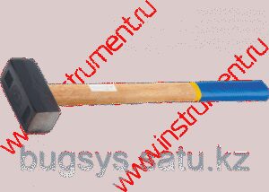 Кувалда, 5000 г, кованая головка, деревянная рукоятка// СИБРТЕХ